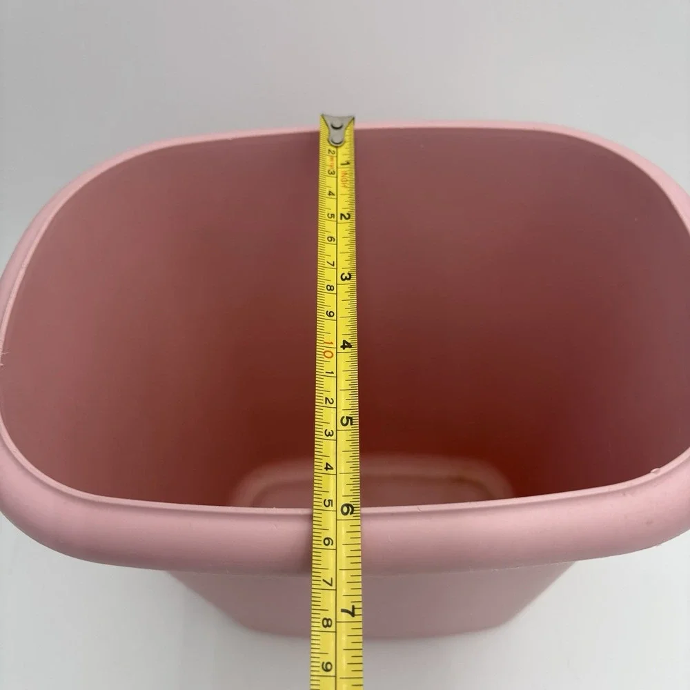 Rubbermaid Wastebasket Trash Can Bin Dusty Rose Pink Mauve 80s Bathroom Vintage